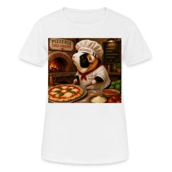 Choupie  Pizzaiolo - T-shirt respirant Femme - blanc - Devant - AI Model Female 172 dark (172cm)