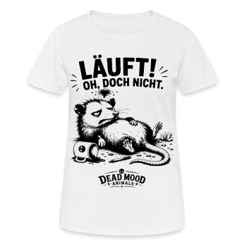 On court ! Oh, pas du tout. – Drôle de cadeau de l’opossum - T-shirt respirant Femme - blanc - Devant - AI Model Female 172 dark (172cm)