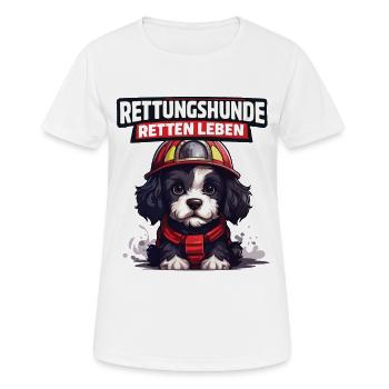 Rettungshunde retten Leben - Frauen T-Shirt atmungsaktiv - Weiß - Vorne - AI Model Female 172 dark (172cm)
