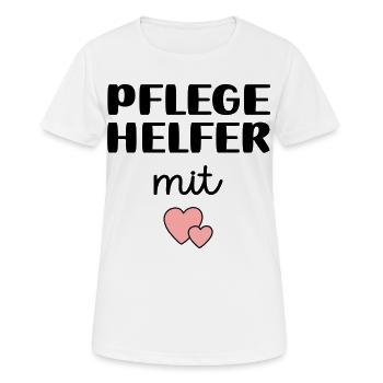 Pflegehelfer - Frauen T-Shirt atmungsaktiv - Weiß - Vorne - AI Model Female 172 dark (172cm)