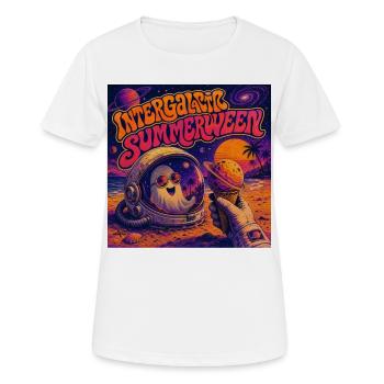 Fans d’Halloween Astronaute Astronaute Fantôme Science-fiction - T-shirt respirant Femme - blanc - Devant - AI Model Female 172 dark (172cm)