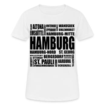 Hamburg auf einen Blick – von Altona bis Wandsbek - Frauen T-Shirt atmungsaktiv - Weiß - Vorne - AI Model Female 172 dark (172cm)