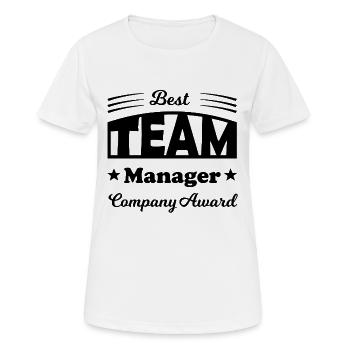 Bester Team Manager - Frauen T-Shirt atmungsaktiv - Weiß - Vorne - AI Model Female 172 dark (172cm)