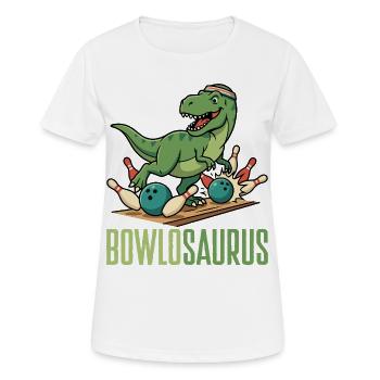 Bowlosaurus Dinosaur Bowling - T-shirt respirant Femme - blanc - Devant - AI Model Female 172 dark (172cm)