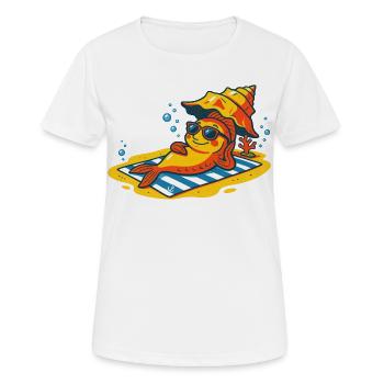 Bain de soleil des poissons - T-shirt respirant Femme - blanc - Devant - AI Model Female 172 dark (172cm)