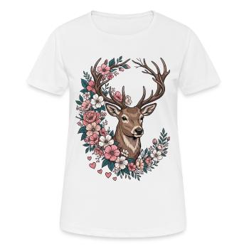 Bayerische Gaudi Volksfest Trachten Ersatz Geschen - T-shirt respirant Femme - blanc - Devant - AI Model Female 172 dark (172cm)