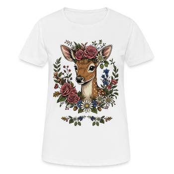 Festival folklorique des Fleurs Faon, Cadeau de remplacement des costumes traditionnels - T-shirt respirant Femme - blanc - Devant - AI Model Female 172 dark (172cm)