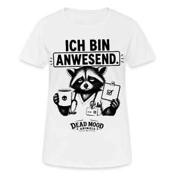 Lustiges Waschbär Pflege Humor Geschenk - Frauen T-Shirt atmungsaktiv - Weiß - Vorne - AI Model Female 172 dark (172cm)