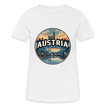Insigne rétro autrichien Hallstatt Lake - T-shirt respirant Femme - blanc - Devant - AI Model Female 172 dark (172cm)