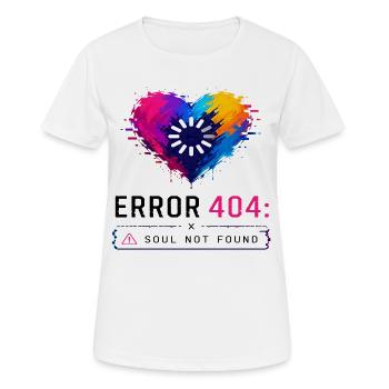 Bunte Herz 404 Seele Verloren - Frauen T-Shirt atmungsaktiv - Weiß - Vorne - AI Model Female 172 dark (172cm)