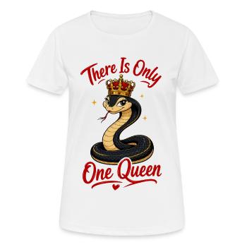King Cobra: The Only Queen - Women's Breathable T-Shirt - white - Front - AI Model Female 172 dark (172cm)