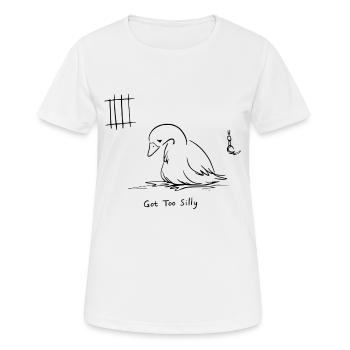 Trop bête - Drôle d’oie - T-shirt respirant Femme - blanc - Devant - AI Model Female 172 dark (172cm)
