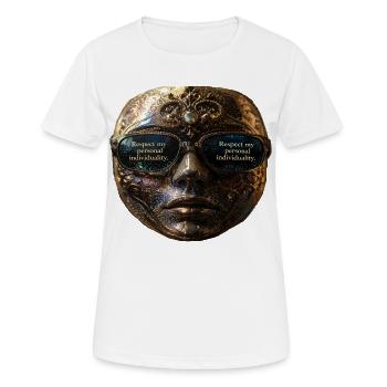 Masked individuality in splendour - Women's Breathable T-Shirt - white - Front - AI Model Female 172 dark (172cm)