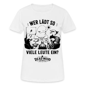 Lustiges Beluga Meeting Shirt | Büro Humor - Frauen T-Shirt atmungsaktiv - Weiß - Vorne - AI Model Female 172 dark (172cm)