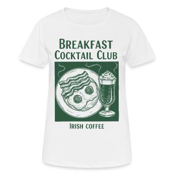Frühstück Cocktail Club Irish Coffee Bacon Brunch - Frauen T-Shirt atmungsaktiv - Weiß - Vorne - AI Model Female 172 dark (172cm)