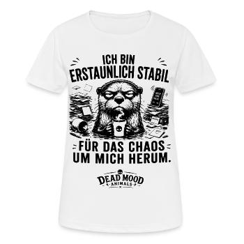 Lustiger Otter | Büro Humor, Sarkasmus  - Frauen T-Shirt atmungsaktiv - Weiß - Vorne - AI Model Female 172 dark (172cm)