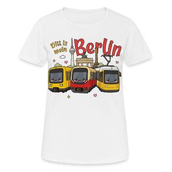 Ditt is mein Berlin - Frauen T-Shirt atmungsaktiv - Weiß - Vorne - AI Model Female 172 dark (172cm)