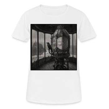 Raven Lighthouse Gothique Crime Animal Vintage - T-shirt respirant Femme - blanc - Devant - AI Model Female 172 dark (172cm)