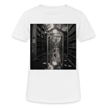 Reiher Bibliothek Mystery Vintage Animal Crime - Frauen T-Shirt atmungsaktiv - Weiß - Vorne - AI Model Female 172 dark (172cm)