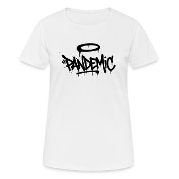 Pandemic Graffiti Halo - Frauen T-Shirt atmungsaktiv - Weiß - Vorne - AI Model Female 172 dark (172cm)