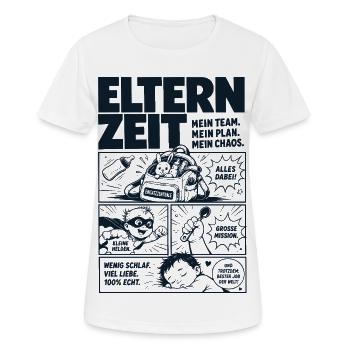Elternzeit Mein Team Mein Plan Mein Chaos - Frauen T-Shirt atmungsaktiv - Weiß - Vorne - AI Model Female 172 dark (172cm)