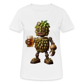 Hopkin : Golem du Saut Steampunk - T-shirt respirant Femme - blanc - Devant - AI Model Female 172 dark (172cm)