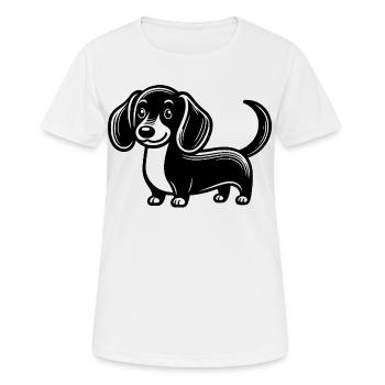 Teckel - T-shirt respirant Femme - blanc - Devant - AI Model Female 172 dark (172cm)