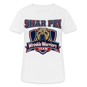 Équipe Shar Pei Wrinkle Warriors - T-shirt respirant Femme - blanc - Devant - AI Model Female 172 dark (172cm)