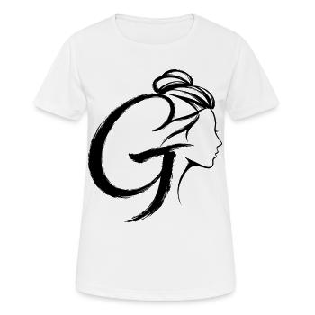 Monogramme Geisha G - Art Japonais Encre Sumi-e Mi - T-shirt respirant Femme - blanc - Devant - AI Model Female 172 dark (172cm)