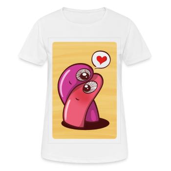 Un câlin de Enamora@s - T-shirt respirant Femme - blanc - Devant - AI Model Female 172 dark (172cm)