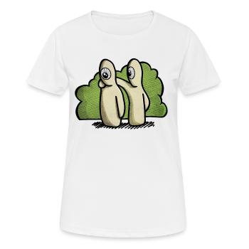 L’amitié dans la nature - T-shirt respirant Femme - blanc - Devant - AI Model Female 172 dark (172cm)