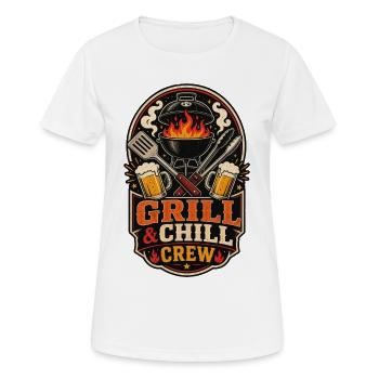Chemise Grill & Chill Crew - T-shirt respirant Femme - blanc - Devant - AI Model Female 172 dark (172cm)