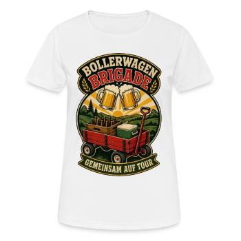 Bollerwagen Brigade Auf Tour Shirt - Frauen T-Shirt atmungsaktiv - Weiß - Vorne - AI Model Female 172 dark (172cm)