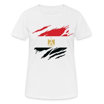 Egypt Egyptian Flag - Women's Breathable T-Shirt - white - Front - AI Model Female 172 dark (172cm)
