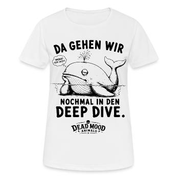 Geschenk für Kollegen Deep Dive – Genervter Wal - Frauen T-Shirt atmungsaktiv - Weiß - Vorne - AI Model Female 172 dark (172cm)