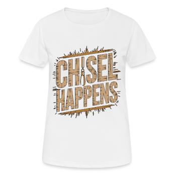 Ébéniste Ciseau Fait Meuble - T-shirt respirant Femme - blanc - Devant - AI Model Female 172 dark (172cm)