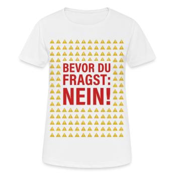 Bevor du fragst Nein - Lustiger Spruch Witziges - Frauen T-Shirt atmungsaktiv - Weiß - Vorne - AI Model Female 172 dark (172cm)