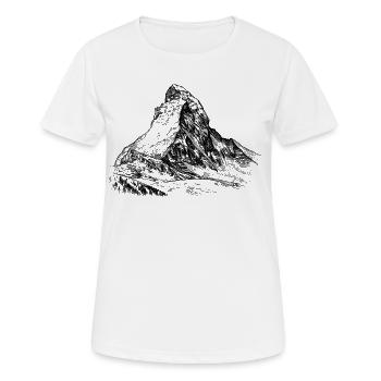 Matterhorn Silhouette | Legendary Alpine summit - Women's Breathable T-Shirt - white - Front - AI Model Female 172 dark (172cm)
