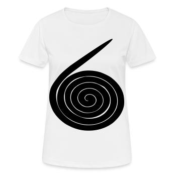 Number 6 Snail - Women's Breathable T-Shirt - white - Front - AI Model Female 172 dark (172cm)