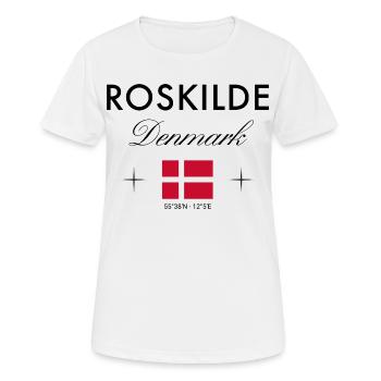 Roskilde Denmark Coordinates Travel Souvenir - Women's Breathable T-Shirt - white - Front - AI Model Female 172 dark (172cm)