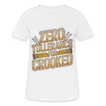 Ébéniste : tolérance zéro pour les meubles tordus - T-shirt respirant Femme - blanc - Devant - AI Model Female 172 dark (172cm)