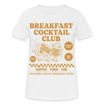Petit-déjeuner Cocktail Club Brunch Café Drôle - T-shirt respirant Femme - blanc - Devant - AI Model Female 172 dark (172cm)