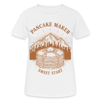 Petit-déjeuner Préparatrice de Crêpes Début Brunch Amusant - T-shirt respirant Femme - blanc - Devant - AI Model Female 172 dark (172cm)