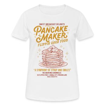 Petit-déjeuner Machine à Pancakes Flippin Good Food Brunch - T-shirt respirant Femme - blanc - Devant - AI Model Female 172 dark (172cm)