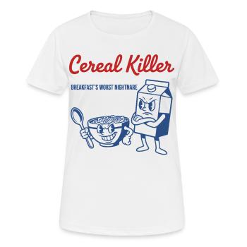 Petit-déjeuner céréales tueuses et pire cauchemar - T-shirt respirant Femme - blanc - Devant - AI Model Female 172 dark (172cm)