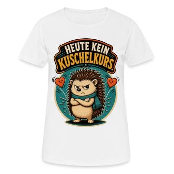 Igel Kein Kuschelkurs Shirt - Frauen T-Shirt atmungsaktiv - Weiß - Vorne - AI Model Female 172 dark (172cm)
