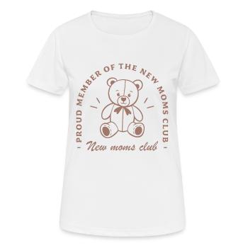 Première fête des mères pour la nouvelle maman - T-shirt respirant Femme - blanc - Devant - AI Model Female 172 dark (172cm)