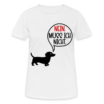 Dackel Hunde - Nein - Frauen T-Shirt atmungsaktiv - Weiß - Vorne - AI Model Female 172 dark (172cm)