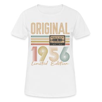 70e anniversaire, 70 ans - T-shirt respirant Femme - blanc - Devant - AI Model Female 172 dark (172cm)