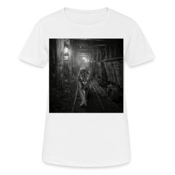 Wildcat Mine Noir Série Vintage Animal Crime - T-shirt respirant Femme - blanc - Devant - AI Model Female 172 dark (172cm)